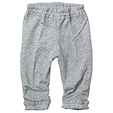 《H28年秋冬物》(日本製) Pample Mousse(パンプルムース) 杢接結天竺長丈裾レーススパッツ 80cm/GY NO.DP-63303