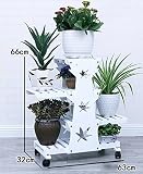 フラワースタンド ソリッドウッドフラワースタンドツリータイプマルチレイヤーリビングルームバルコニープラントスタンド Flower racks (色 : A)