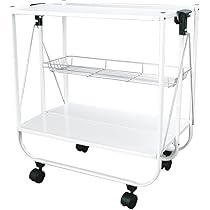 ホワイト キッチンワゴン キャスター付き ホールディングトローリー　ダルトン風 DULTON ONLINE SHOP | FOLDING TROLLEY WHITE(WHITE): ファニチャー