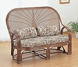 ラタン ソファ ソファー 2人掛け 幅124cm 座面高35cm IMTK668B　今枝商店