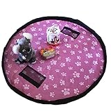 llzjおもちゃストレージバッグKids ToysオーガナイザーBaby RugポータブルLarge Tidyバッグストレージ巾着遊びマット子供家庭用クイックポーチナイロンソートアウト、A