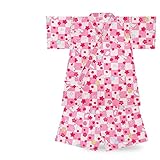 日本染め 綿100% 女児甚平 キッズ＆ベビー 8タイプ 2サイズ (90cm, OG-5)