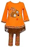 Bonnie Jean Girls Fall Harvest Squirrelレギンスセット( 2t-6 X ) US サイズ: XS カラー: オレンジ