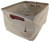 不二貿易 ファブリック 収納 ストレージ エッフェル塔 ベージュ 13126