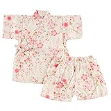 (ファンファン) 甚平 女の子 日本製生地 夏 和花 ホワイト 110