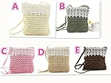 カゴバック レディース バッグ 職人手作り 春 夏 海バッグ かばん 収納バスケット ナチュラル カゴバック ショルダーバッグ ポシェットバッグ ショルダーバッグB074 (C)