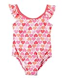 カーターズ Carter's 水着 UPF50+ 紫外線カット Carter's Ruffle-Sleeve Heart Swimsuit 12M (72-78cm) [並行輸入品]