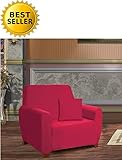 Elegance Linen Collection Luxury Soft Furniture Jersey STRETCH SLIPCOVER, Chair Ruby