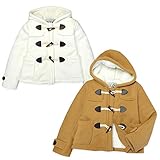 (キャメル/110cm)子供服 女の子 アウター ダッフル コート Dolly Ribbon ドーリーリボン 裏ボア フリース トグルボタン 無地 女児 キッズ