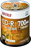 バ ッファロー CD-R 700MB 100枚 スピンドル 48倍速 ホワイトレーベル RO-CR07D-100PW/N
