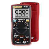 ANENG　デジタルマルチテスター　電圧/電流/周波数/抵抗/導通など　収納バッグ付き　AN8009 (赤色)