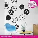BLIK ウォールステッカー イームズサークル ラージ ブラック E-Circles-2