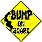 BUMP Yellow non personalised novelty baby on board car window sign for use during pregnancy. by Just