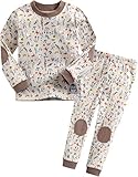 [Vaenait Baby]キッズ子供ベビー服綿100％ルームウェア長袖パジャマ寝間着上下セット Beige Bird XS