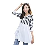 マタニティブラウス トップス シャツワンピース ストライプ ウエスト調整 Aライン ボーダー柄 ゆったり 夏 授乳口付き 授乳口 結婚式 オフィス フォーマル 春夏秋 通勤 大きい サイズ 仕事 おし