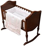 Baby Doll Bedding Royal Classic Cradle Bedding Set, Pink by BabyDoll Bedding