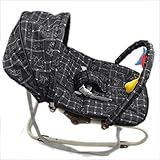 LaNova バウンサー ベビー 新生児から使える ママ らく バウンサー 持ち運びしやすい ブラック