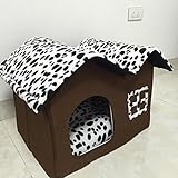 Milkee 犬小屋 室内 ペットハウス 猫 犬 小屋 ペット ドッグハウス 簡易 折りたたみ 取り外し可 屋根付き