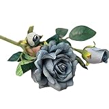 Mikeyストア5点Realラテックスタッチローズ花デザインブーケの装飾ウェディング M ブルー Mikey Store 2