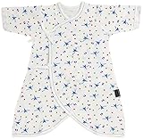 アンナニコラ ソフトニットダイヤ織り コンビ肌着 フラッグ柄 50-60cm AI-23048 日本製