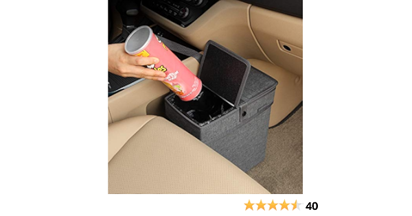 Amazon Co Jp Kmmotors オシャレな車用ゴミ箱 ビニールが見えない フタ付アラジンゴミ箱 グレー 車 バイク