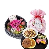 花由 母の日ギフト 和風プリザーブドフラワー＆阿波の和菓子お楽しみ巾着