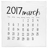 モダンバーラップ Modern Burlap おくるみ 1枚 オーガニック コットン モスリン スワドル ブランケット カレンダー MARCH 2017