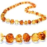 The Art of Cure Amber Teething Necklace - FTIR Lab Tested Authentic Amber (1x1) by The Art of Cure