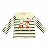 (バンダイ)BANDAI 長袖Tシャツ アンパンマン Aライン カットソー アイボリー-ネイビー 95
