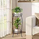 Bamworld フラワースタンド 室内 2段 花台 プランタースタンド 屋外 観葉植物 台 観葉植物 棚 植木鉢台 ガーデン ベランダ おしゃれ