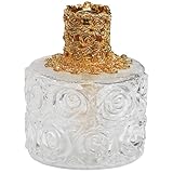 【ノエルランプ】ローズランプ クリア・ゴールド　ランプベルジェ製アロマオイルでも使用可