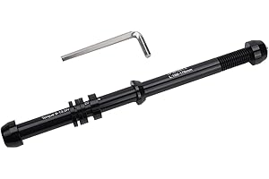 自転車トレーナー用スルーアクスル スキュワー 12x142-148mm、CNC加工アルミ合金製、スペーサーで幅調整可能、P1.0/P1.5/P1.75ネジピッチ対応、室内サイクリングに最適