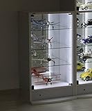 【地球家具】コレクションラック LED 【光るコレクションケース】 耐震 鍵付 専用 フィギュア棚 （レギュラー、ロータイプ、深型、ホワイト）