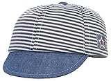 C-Princess 可愛い ストライプ柄 ベビー 赤ちゃん 帽子 キャスケット バイザー キャップ キッズ 子供帽 UVカット おしゃれ 幼稚園 保育園 ブラック