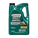 Castrol 60017 GTX ハイマイレージ 5W-20 シンセティックブレンドモーターオイル
