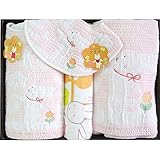 ( サカキバラメグミ / うさぎととり ) ベビーギフト ( ピンク ) ( 676-0283r )