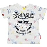 【本体綿100％】2017年 夏物 ZOOMIC ズーミック 天竺 透かしプリント 半袖Ｔシャツ アイボリー◇95cm