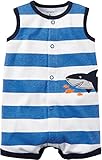 カーターズ carter's アパレル baby line 男の子 ロンパース ブルー ホワイト マルチ ボーダー ガラ 綿 118G338 【並行輸入品】 6ヶ月