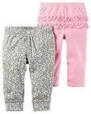 カーターズ（Carter's）女の子用グレー花柄xベビーピンクボディースーツにピッタリなヒップラッフル付きパンツ2枚セット (newborn(-55cm)) [並行輸入品]