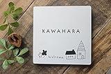 ネームプレート ホワイト表札＊simply＊正方形　145角以内サイズフリー♪ネームプレート 玄関