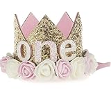 KRY ベビー 王冠 クラウン パーティー キッズ 大人 子供用 髪飾り ガールズ 帽子 ヘッドバンド 可愛い フラワー クラウン ストレッチ キッズ 女子会 パーティー ヘアバンド 1歳 2歳 3歳