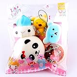 respctful Kid Toys 5点Medium Mini Soft Squishy Bread Toysキーチェーン Ocean park