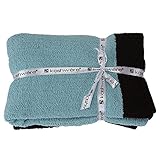 KASHWERE (カシウェア) Tender Blue w/Chocolate Border Throw テンダーブルー/チョコレ－ト T-30-84-52 (ひざ掛け/ギフト) [並行輸入品]