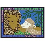 Joy Carpets Kid Essentials Inspirational My Little World Area Rug Multicolored 7'8 x 10'9 [並行輸入品]