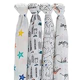 [ エイデンアンドアネイ ] Aden+Anais おくるみ 4枚セット モスリンコットン クラシックスワドル カラーポップ（2068） Classic Swaddles color pop ベビー 
