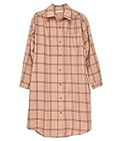 アビックス アルゴヴィア チェック柄ワンピース M-L ピンク 先染め起毛 376493