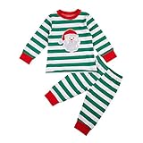 (ラランドリー) laraandlory 長袖 キッズ ベビー 子供服 可愛い クリスマス サンタ サンタパジャマ (110/2-3歳, グリーン)