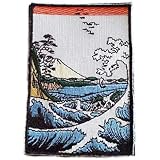 ワッペン屋Dongri ベルクロワッペン マジックテープ 浮世絵 歌川広重 サバゲー パッチ ワッペン ミリタリー A0418