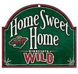 NHLミネソタワイルド10-by-11木製" Home Sweet Home " Sign