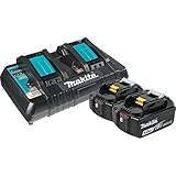 Makita BL1850B2DC2 5.0 Ah 18V LXT Lithium-Ion Battery and Dual Port Charger Starter Pack [並行輸入品]